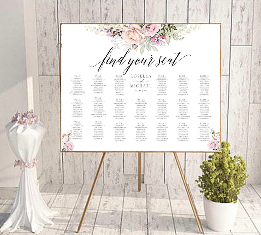 Guest Seating Chart Wedding