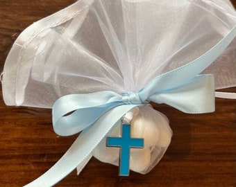 Blue Cross Baptism  Favor with Koufeta Jordan Almonds