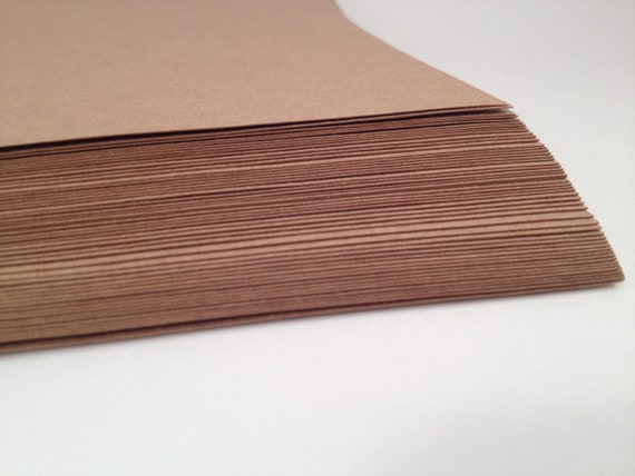 Items similar to 50 Sheets of Kraft Cardstock - Full Sheet - Wedding ...