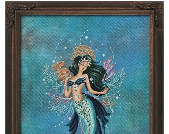 Maiden Of Tubbataha by Bella Filipina Designs. Beautiful Mermaid cross stitch pattern 2021