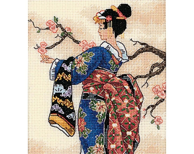 Vintage Dimensionsgold Collection Petite Mai Geisha Counted Cross