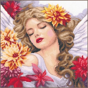Heaven&#39;s Dahlia by Lanarte 2024 Classic collection. 90 years Lanarte! Counted Cross Stitch kit