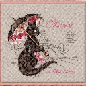 Matouvue by Nimuë Designer Annaïck Chauvel Kitten counted cross stitch pattern