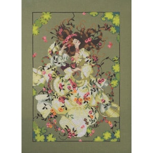 Ophelia by Mirabilia Designs (designer Nora Corbett) Ethereal beauty in Counted Cross stitch pattern 2021