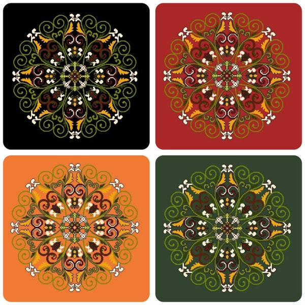 Christmas Mandala by Isabelle Haccourt Vautier 2023. Printed cross stich pattern