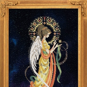 Hanan, deity of the morning by Bella Filipina Designs 2021 Counted cross stitch Pattern, Beads set and Set of Threads