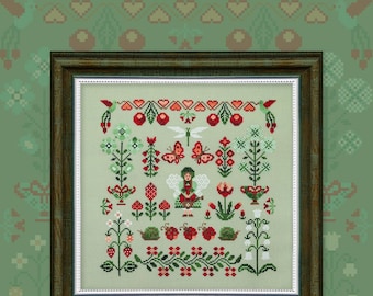 Digital Cross Stitch Pattern “everflowering Garden” Owlforest - Etsy