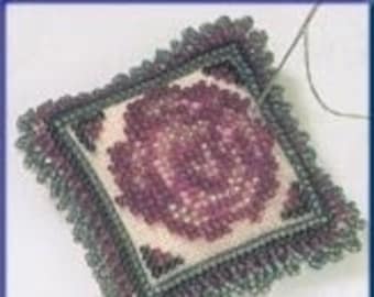 Vintage Rose Beaded Pin Pillows by Mill Hill 2003 Special Edition Kits