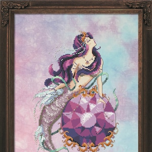 Amethyst - Mermaid Treasures by Bella Filipina Designs 2022 Counted Cross stitch pattern