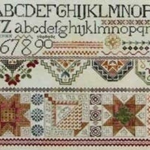 Quakers & Quilts by Rosewood Manor Design. Primitive cross stitch pattern designer Karen Kluba