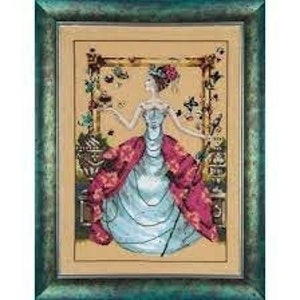 Queen Mariposa by Mirabilia Designs 2014 designer Nora Corbett Counted cross stitch pattern, Embellishment Pack
