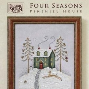 Pinehill House by Mill Hill 2008 Designer Debbie Mumm. Four Seasons Series. Winter beaded cross stitch embroidery kit