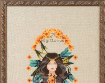 Sagittarius - Zodiac Girls by Nora Corbett (designer Mirabilia Designs) new cross stitch pattern 2021