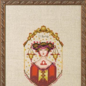 Libra - Zodiac Girls by Nora Corbett Designs 2021 Cross stitch pattern, Embellishment Pack