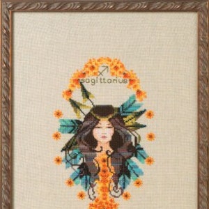 Sagittarius - Zodiac Girls by Nora Corbett 2021 (designer Mirabilia Designs) cross stitch pattern Embellishment Pack