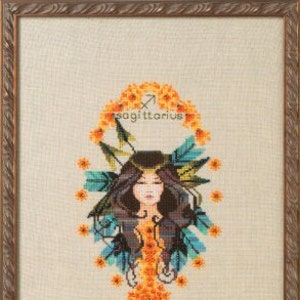 Sagittarius - Zodiac Girls by Nora Corbett (designer Mirabilia Designs) new cross stitch pattern 2021