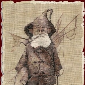 Le Pecheur (El pescador) de la diseñadora Nimuë Annaïck Chauvel Patrón de punto de cruz contado de cuento de hadas