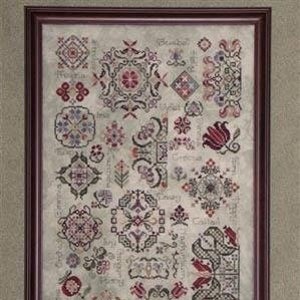 Spring Quakers by Rosewood Manor Design Primitive cross stitch pattern Valdani Floss Set