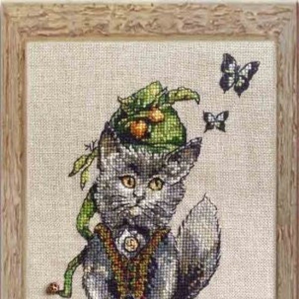 The Little Scotsman by NIMUE. Cat counted cross stitch pattern