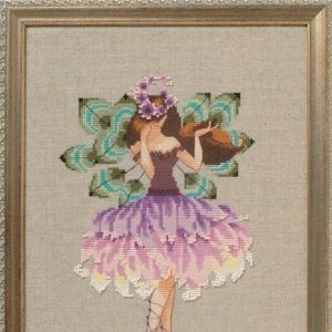 Trébol blanco de Nora Corbett, 2017, Serie Pixies Venenosas, Patrón de punto de cruz, Paquete de adornos