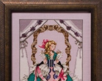 Alice by Mirabilia (designer Nora Corbett) cross stitch pattern and embellishment pack 2018