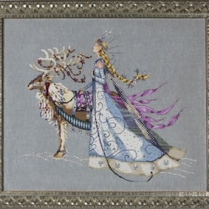 The Snow Queen by Mirabilia (designer Nora Corbett) cross stitch pattern and embellishment pack 2016