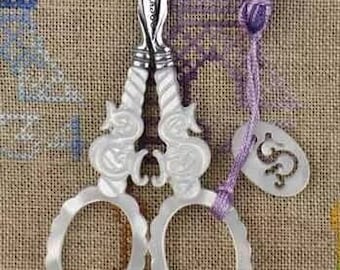 S Model - Embroidery Scissors Imitating Mother of Pearl by Sajou
