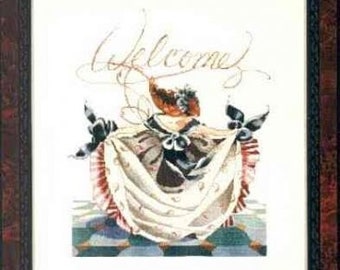 Savannah's Curtsy by Mirabilia Designs 1998 designer Nora Corbett Counted cross stitch pattern