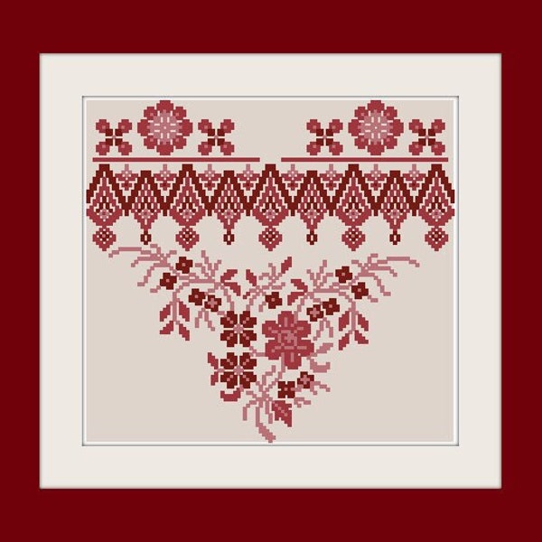 Coeur Moscou (Heart of Moscow) by Reflets de Soie Counted cross stitch pattern Release August 2018