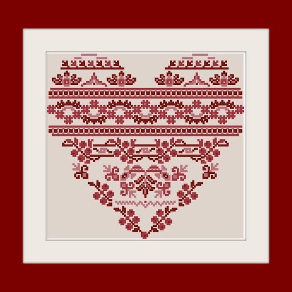 Coeur Palais d'Hiver (Heart of Winter Palace) by Reflets de Soie Counted cross stitch pattern Release August 2018