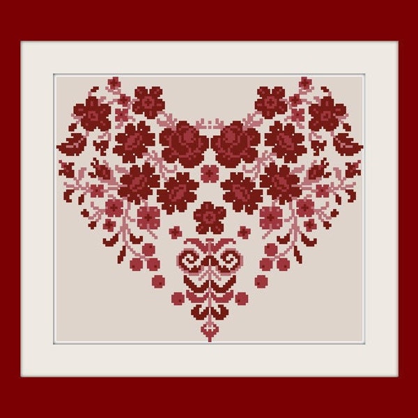 Coeur Saint Petersbourg (Heart of Saint Petersburg) by Reflets de Soie Counted cross stitch pattern Release August 2018