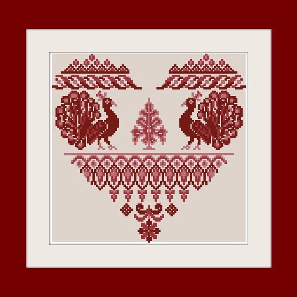 Coeur Bolchoï (The Bolshoi Heart) by Reflets de Soie Counted cross stitch pattern Release August 2018