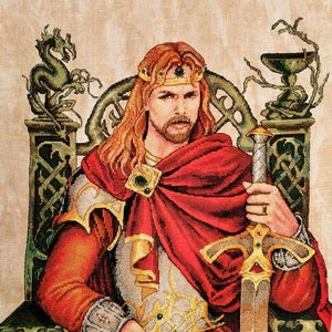 Roi Arthur (King Arthur) by Nimuë 2021 Designer Annaïck Chauvel Counted cross stitch Kit/Pattern