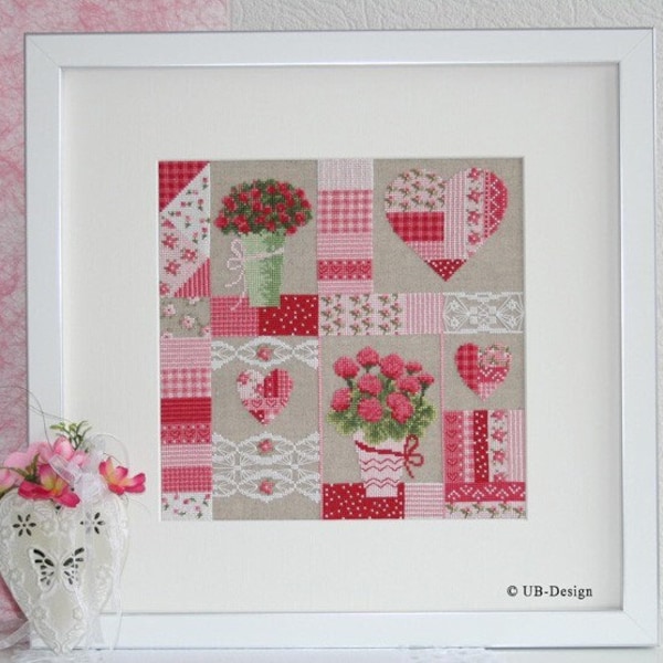 von Karos, Streifen und Blümchen (plaid, stripes and flowers) by UB-Design (Germany) Counted cross-stitch pattern