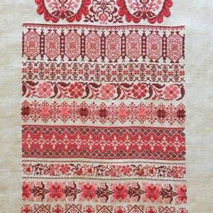 Les Rubans Rouges (The Red Ribbons) by Reflets de Soie Counted cross stitch pattern Release June 2017