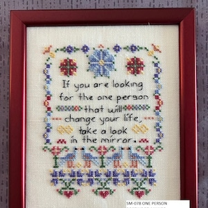 One Person by Rosewood Manor Design. Counted cross stitch pattern 2024