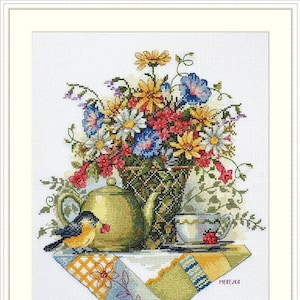 Wildblumentee by Merejka 2021 Kreuzstichpackung. Wunderschöne Sommerblume