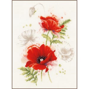 Poppies by Lanarte. Home and Garden Collection Counted Cross Stitch kit