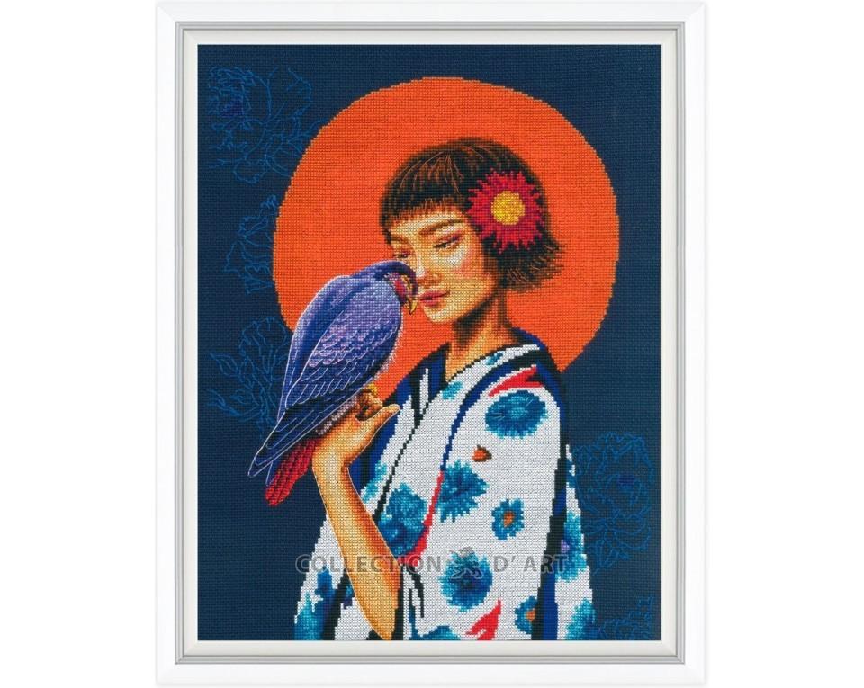 優しい手の中の鳥 - 心の中の自由 - RTO作。クロスステッチキット