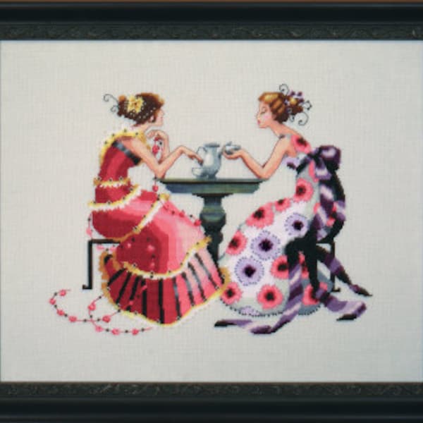 Tea by Mirabilia Designs 2022 (designer Nora Corbett) counted cross stitch pattern Embellishment Pack