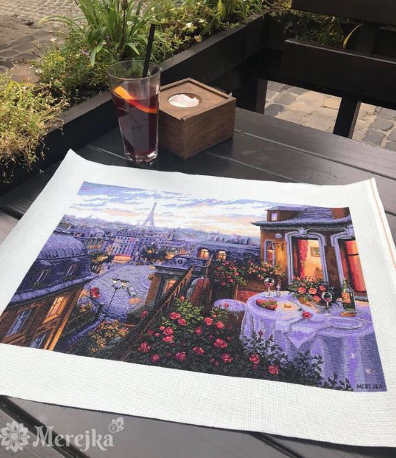 Kit Broderie Point De Croix - Vallée De Chamonix - Merejka