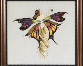 Day Nymph by Mirabilia 2009 designer Nora Corbett Cross stitch pattern and embellishment pack
