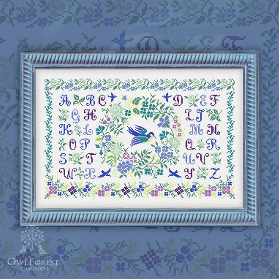 Spring Alphabet Latin Letters by Owl Forest Embroidery. | Etsy