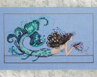 Mermaid Undine by Mirabilia Designs 2014 Counted Cross stitch pattern, embellishment pack
