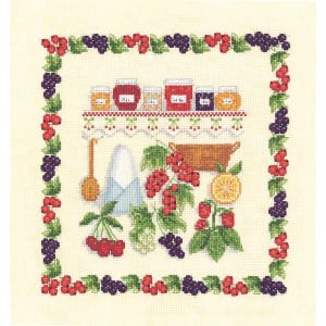 Marmeladen von Le Bonheur des Dames Fruits & Jams Collection Kreuzstichpackung