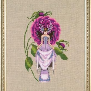 Leafy Cabbage Rose - Rose Couture by Nora Corbett (designer Mirabilia Designs) cross stitch pattern 2022