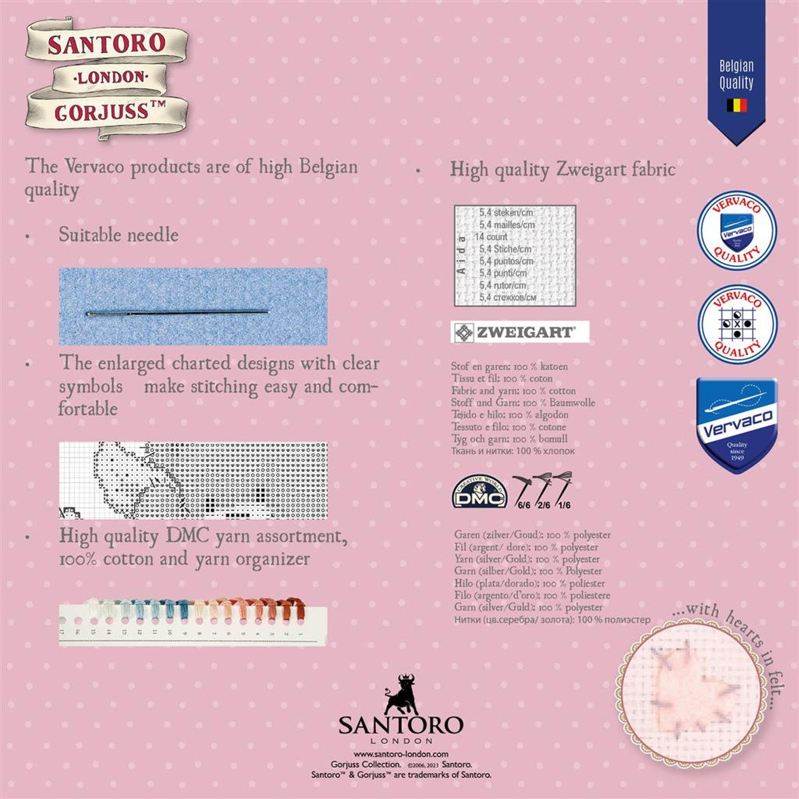 Vervaco Peggy Dots Dress Your Doll Outfit Making Set, Multicolore