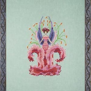 Angelique Tulip by Nora Corbett 2023 Petal Pushers Collection Geteld kruissteekpatroon, verfraaiingspakket