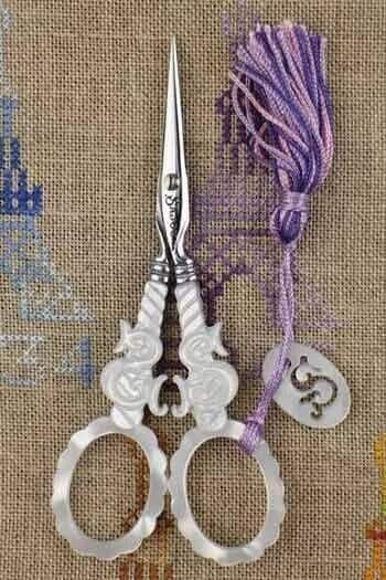 S Model - Embroidery Scissors Imitating Mother of Pearl by Sajou