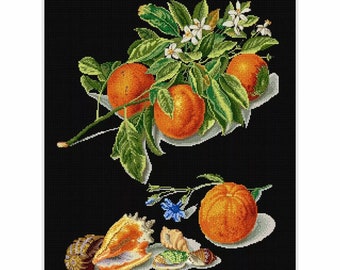 Oranges & Blossoms by Thea Gouverneur Counted Cross Stitch kit